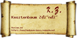 Kesztenbaum Zénó névjegykártya